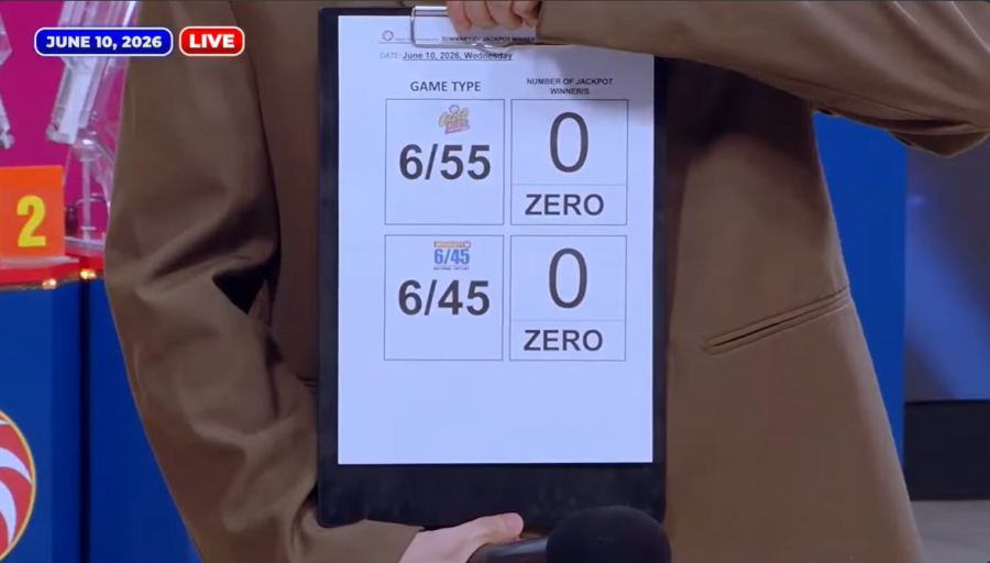 No jackpot winners for June 10, 2026 PCSO major lotto draws